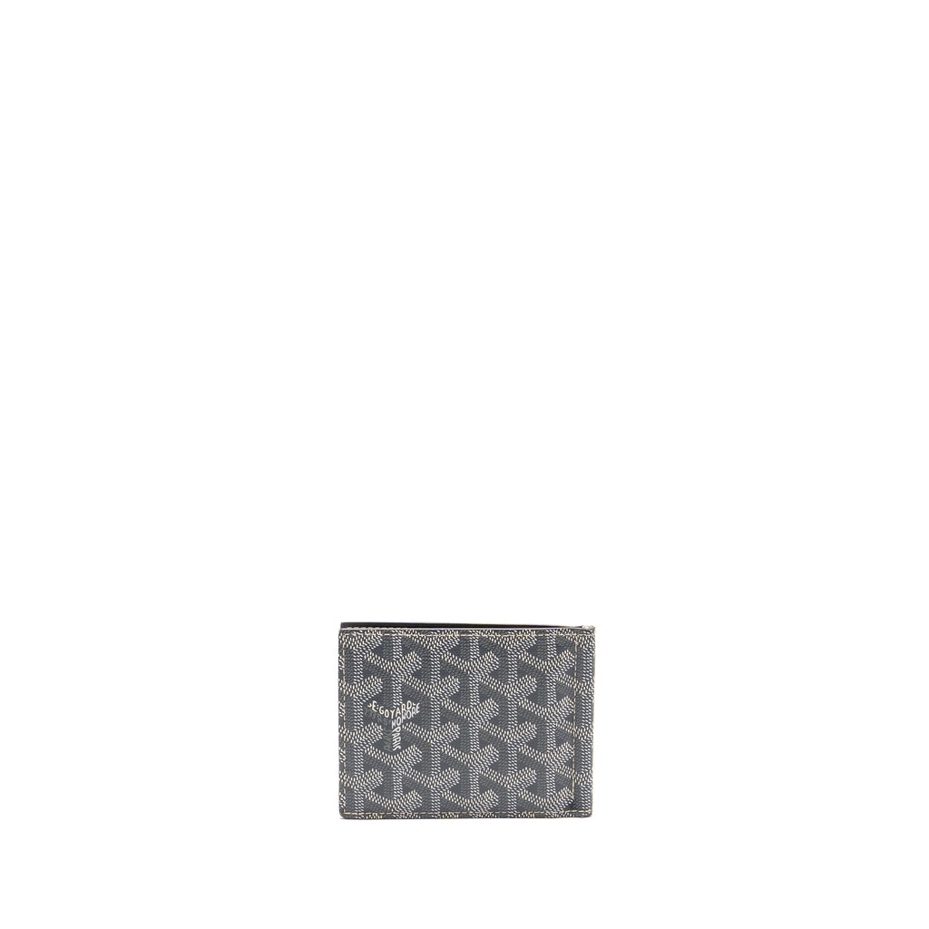 Goyard Saint-Thomas Bifold Money Clip Card Holder Goyardine Canvas Gre