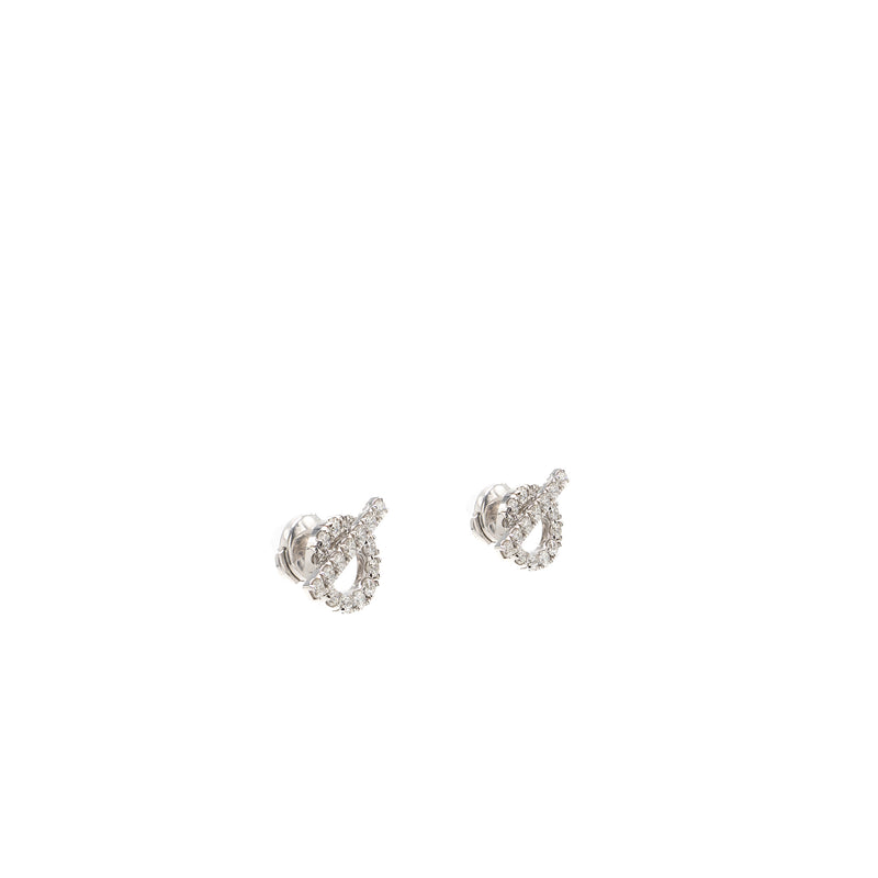 Hermes Finesse earrings white gold/diamonds