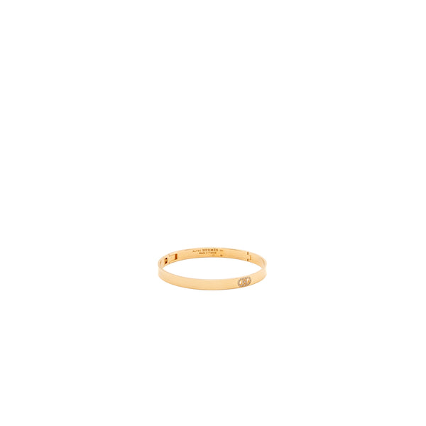 Hermes Size SH H D’Ancre bracelet, small model rose gold/diamonds