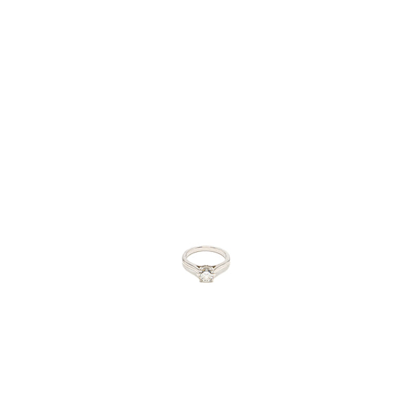 Cartier size 48 diamond ring 0.89ct G color VS1