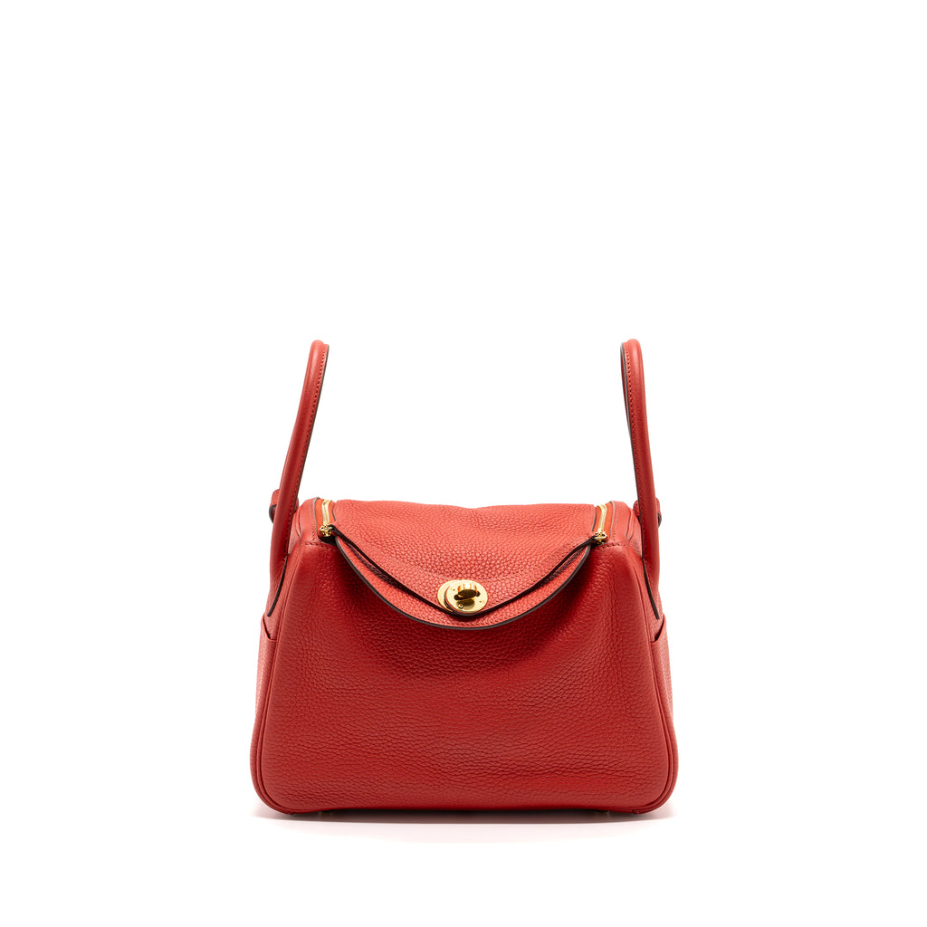 Hermes Mini Lindy Rouge Tomate GHW Stamp Y