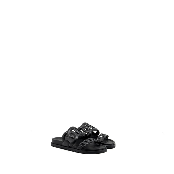 Hermes size 36 extra sandals black