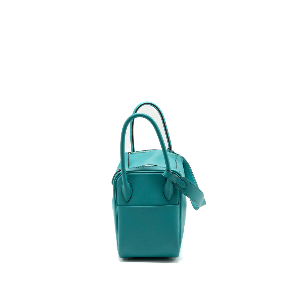 Hermes Lindy 26 Swift Blue Paon SHW Stamp X