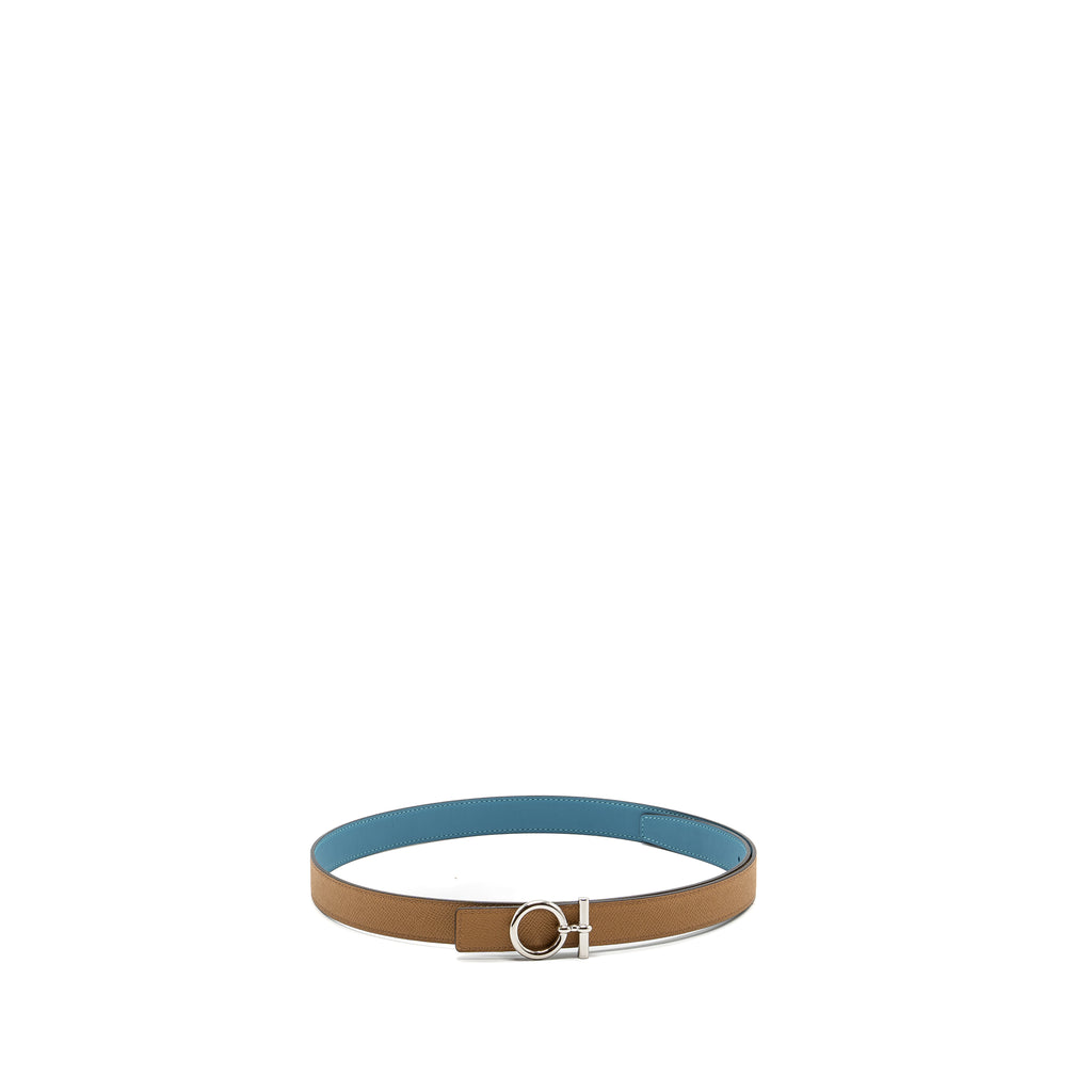 Hermes size 95cm double side 24mm belt swift / epsom blue  display picture 3