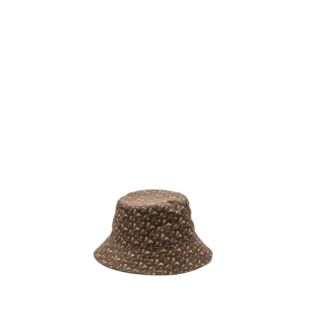 Vintage Burberry Tan and Black TB Monogram Bucket Hat Burberry Technical Cotton Vintage Check Bucket Hat S Archive  main image 2