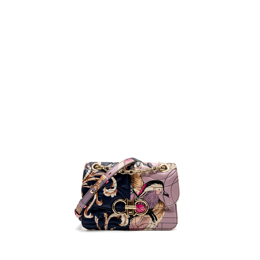 Salvatore ferragamo quilted gancini flap online bag