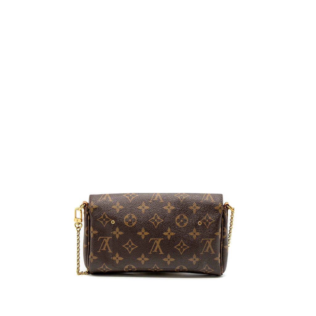 Louis Vuitton Favorite Monogram MM Pochette Crossbody Bag Brown