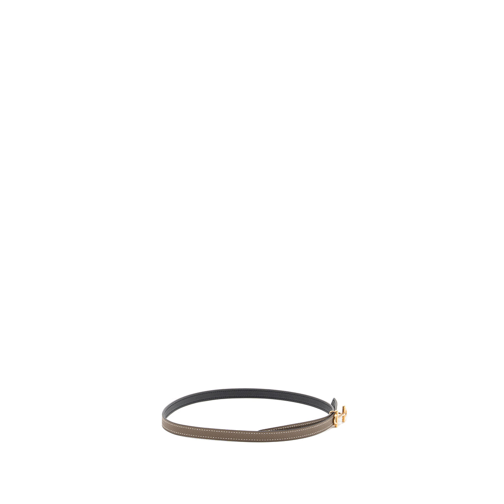 Hermes Gamma Black 70 Hermes Swift Epsom 13mm Gamma Belt 70 28 Black Gold 1774699  main image 4