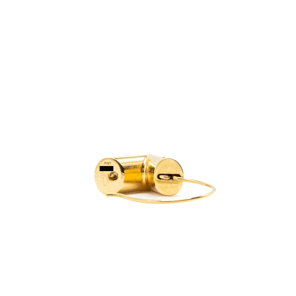 Louis Vuitton Essential V Gold Tone Hoop Earring