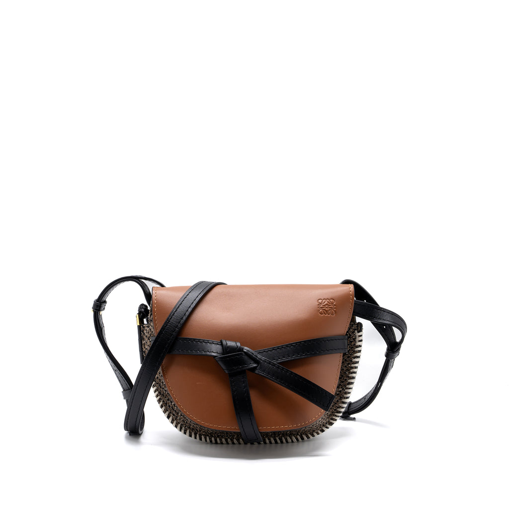 Loewe Gate Small Bag in Tan & Natural