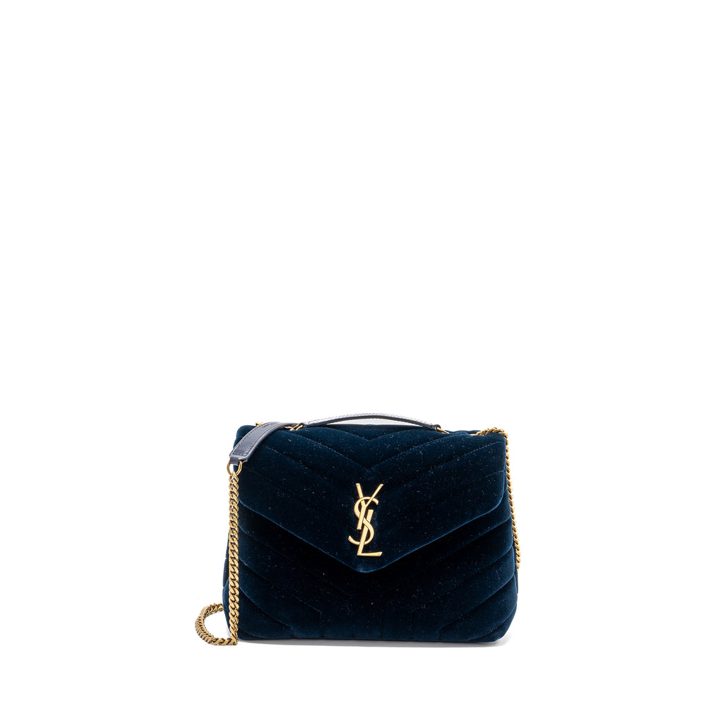 Blue velvet cheap ysl bag