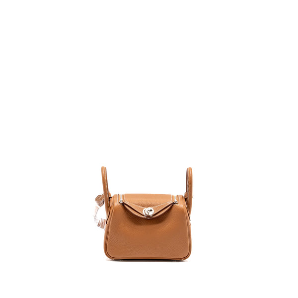 HERMES MINI Lindy clemence gold SHW Stamp B