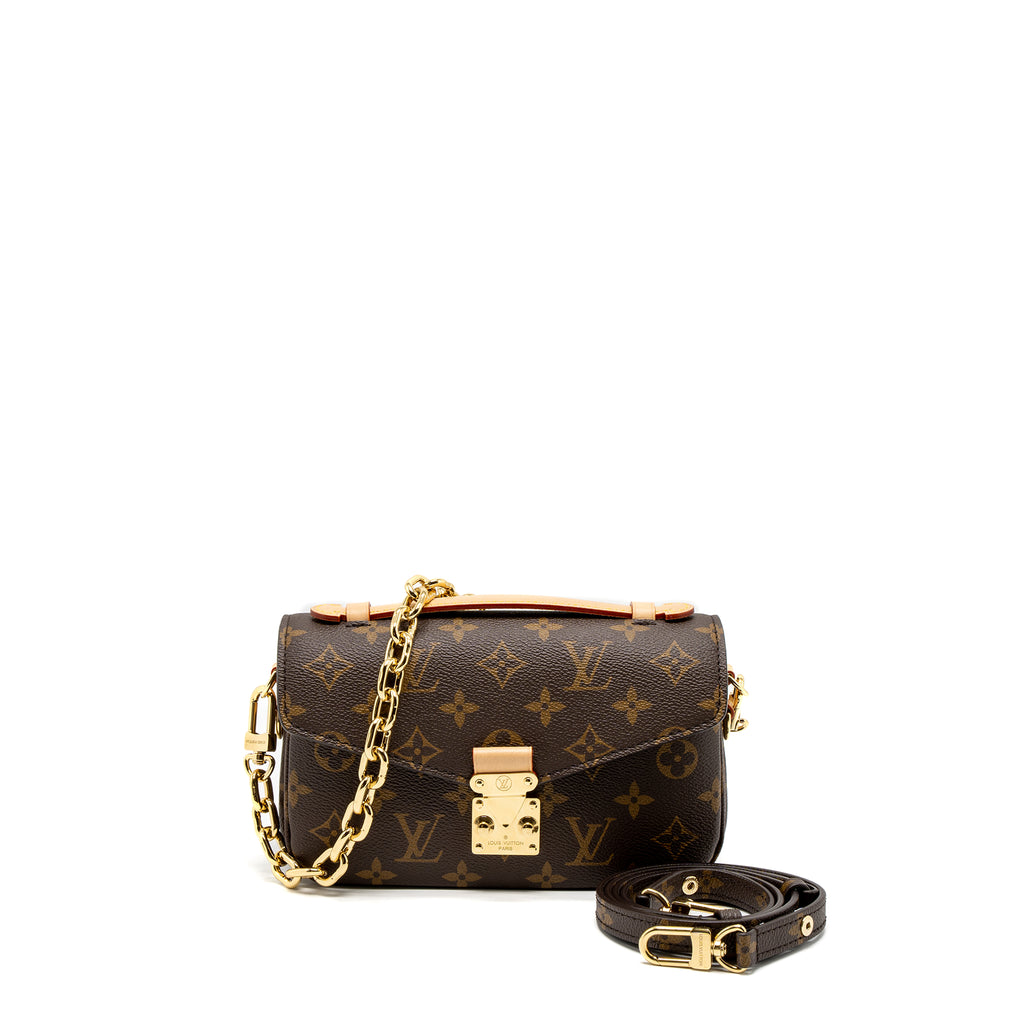 Louis Vuitton Pochette Metis Shoulder Bag in Brown Canvas Cloth
