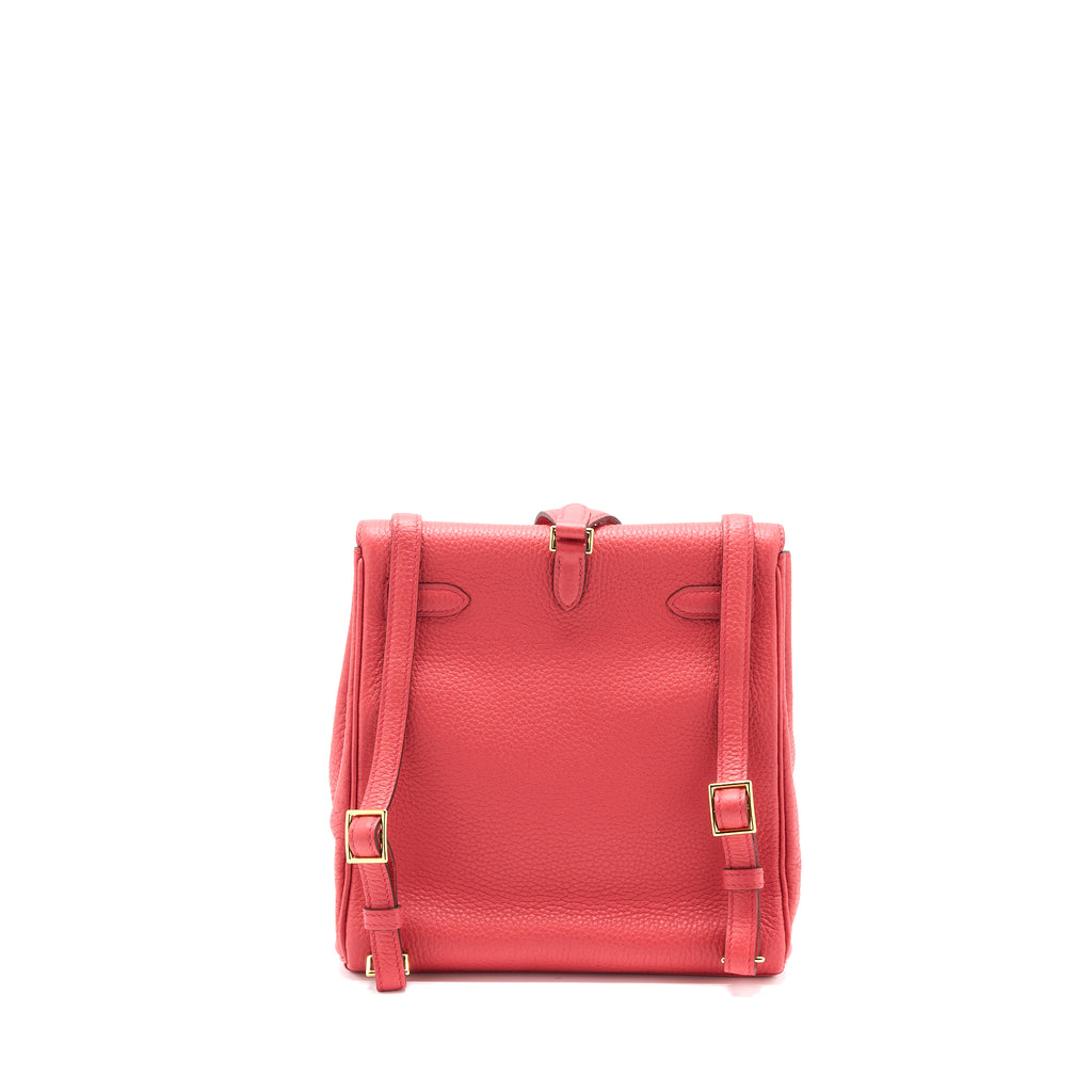 Hermes Kelly Ado Backpack in Clemence Leather Stamp D - Vert
