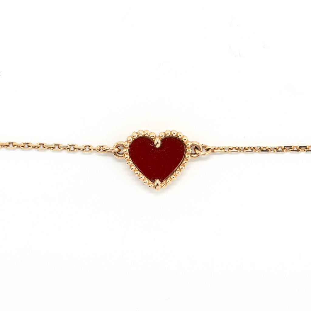 Van cleef red heart bracelet discount