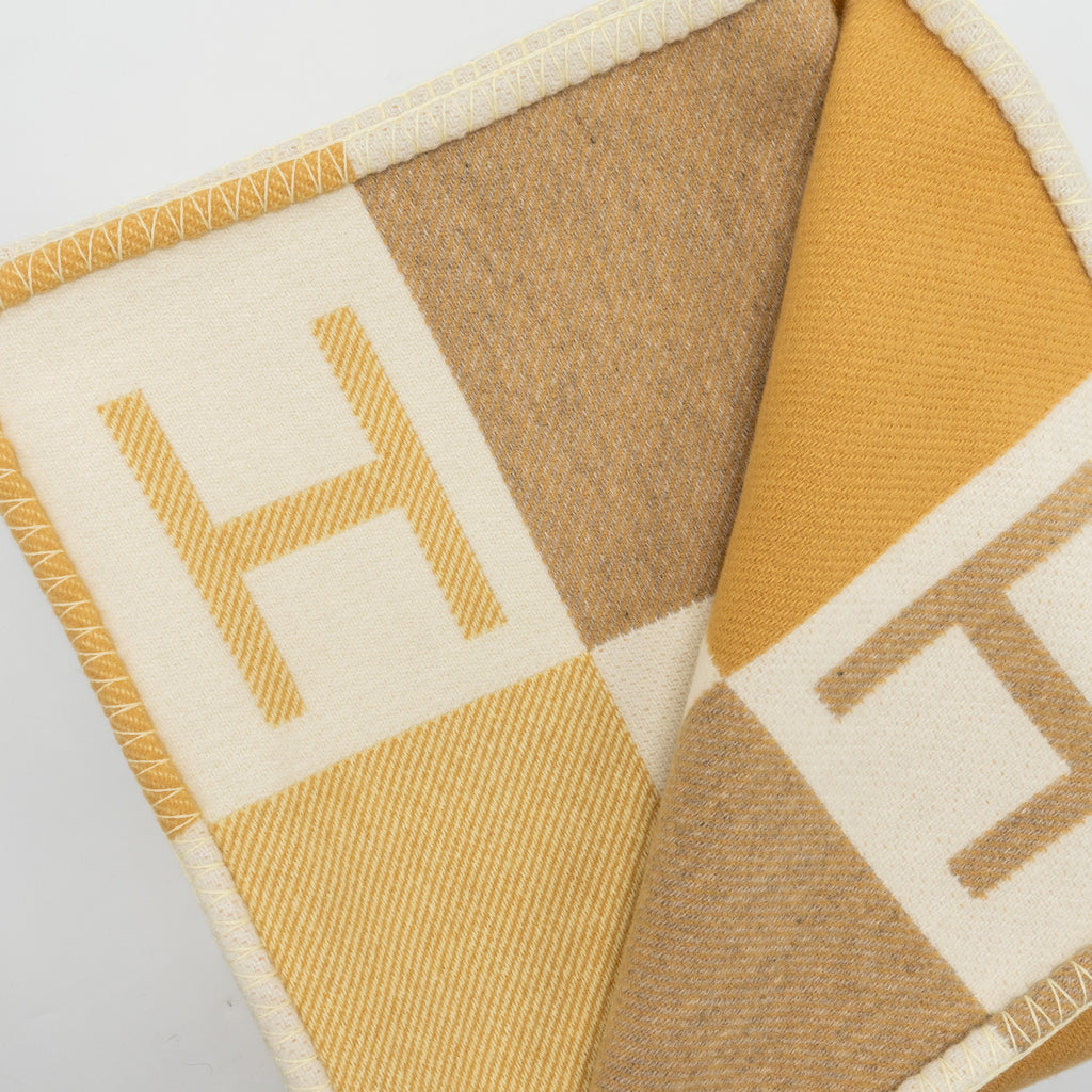 Hermes Avalon Vibration throw blanket wool / cashmere Tisane