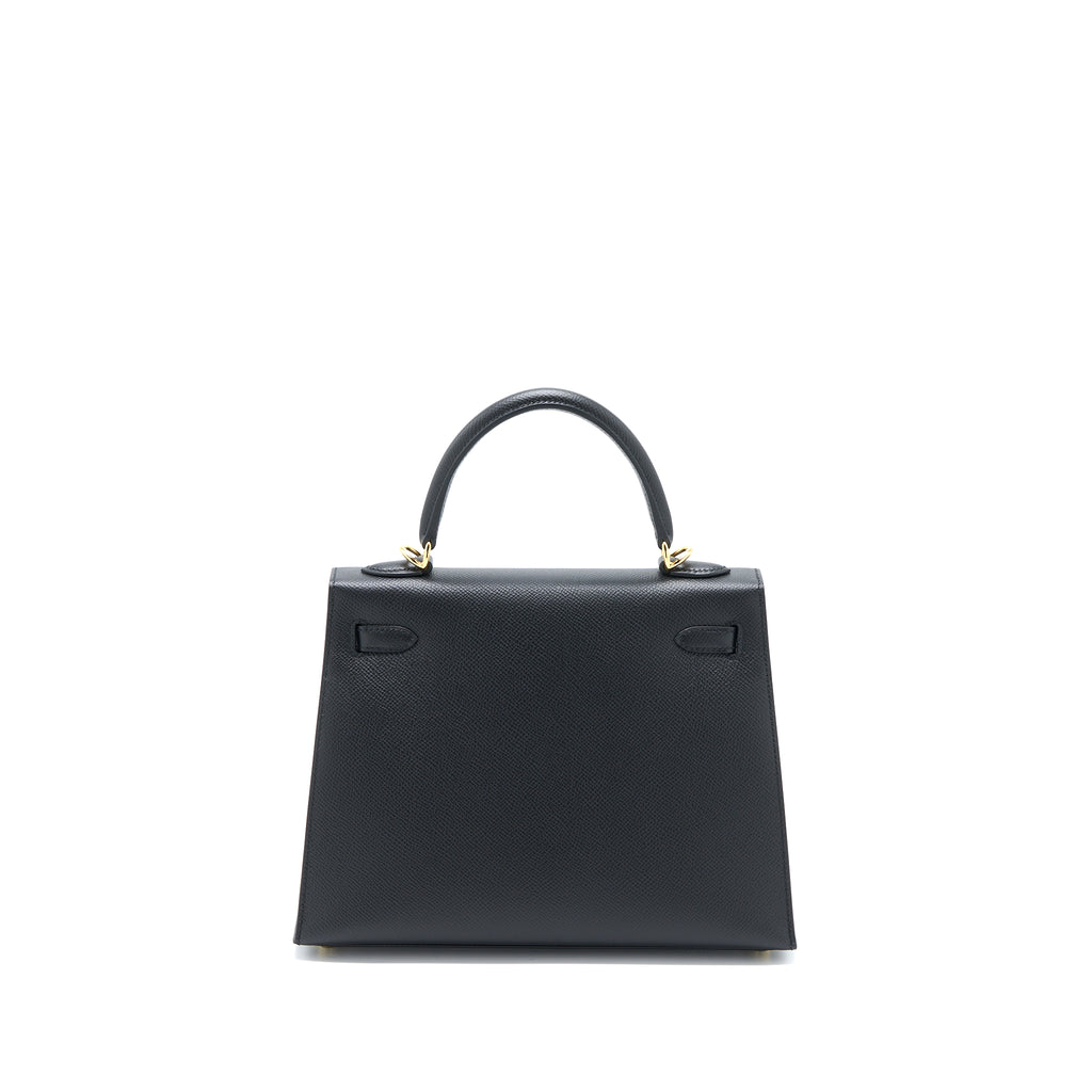 Hermes Kelly 25 Sellier Black exterior ( rose extreme interior) Epsom