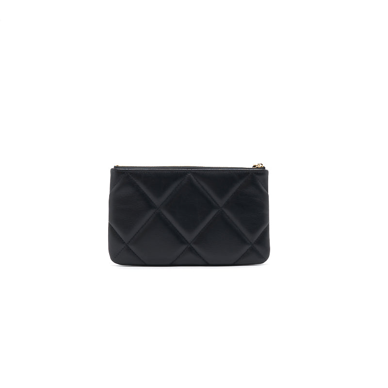 CHANEL 19 Pouch with handle, in black colour, Simple and Unisex