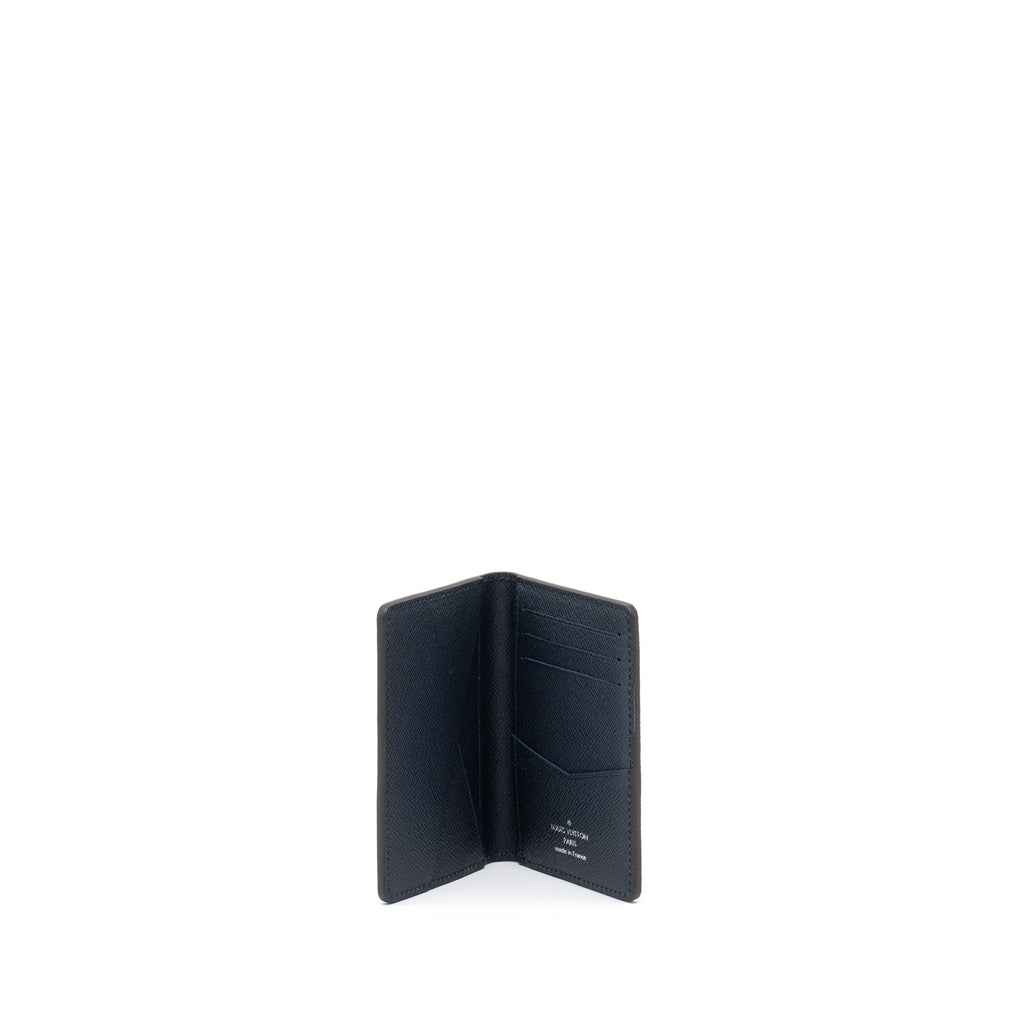 Authentic Louis Vuitton Black and Navy Epi Pocket Organizer Card Holder