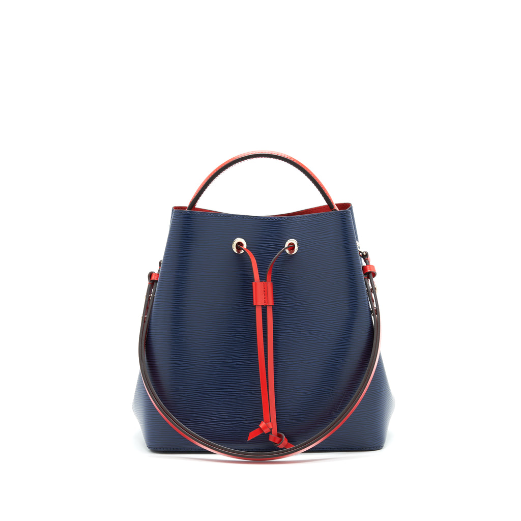 Louis Vuitton Navy Blue/Red Epi Leather Shoulder Bag Strap Louis