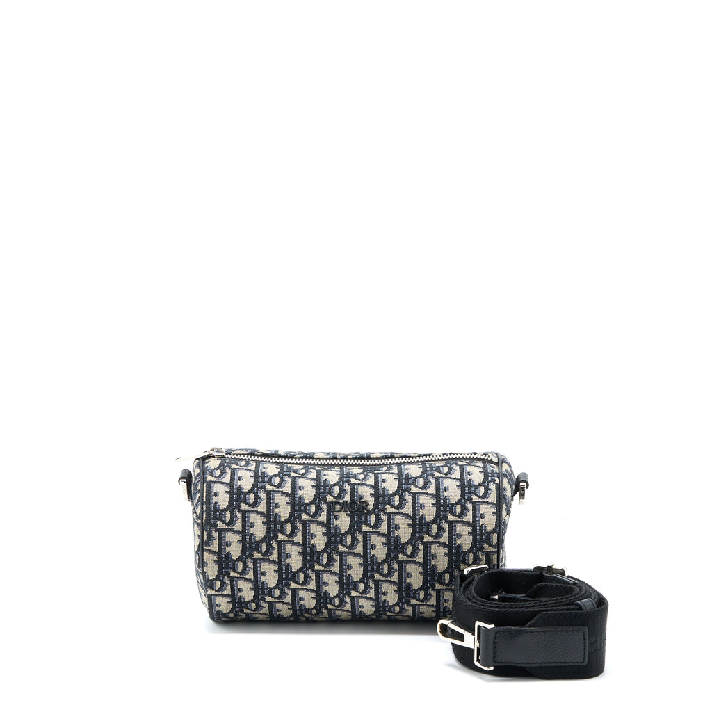 Dior Roller Messenger Bag Blue Oblique Jacquard