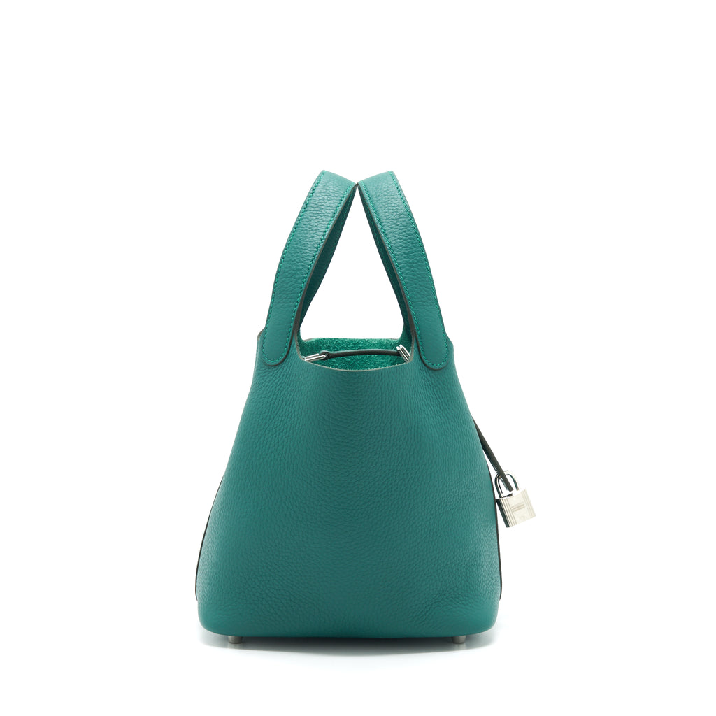 Hermes Picotin Lock 18 Bag Z6 Malachite Clemence SHW