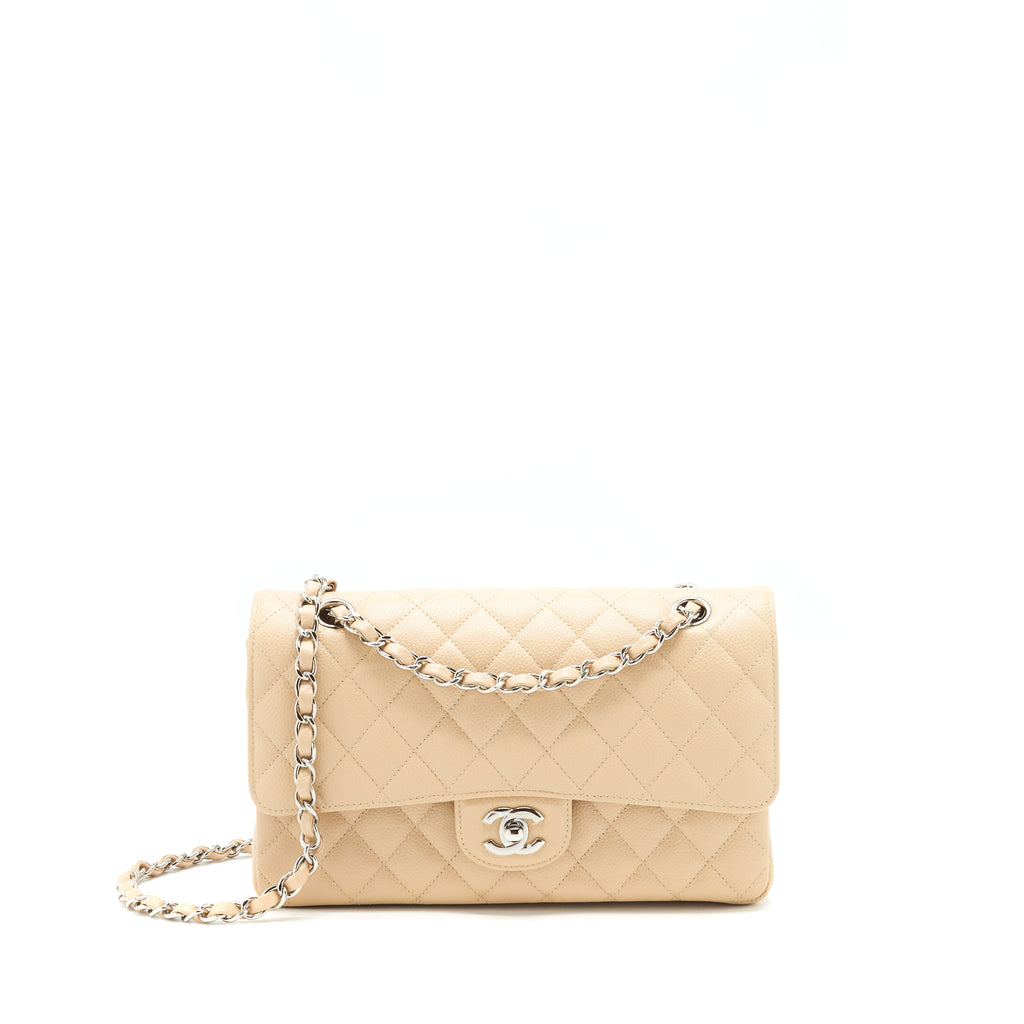 Chanel medium flap on sale beige