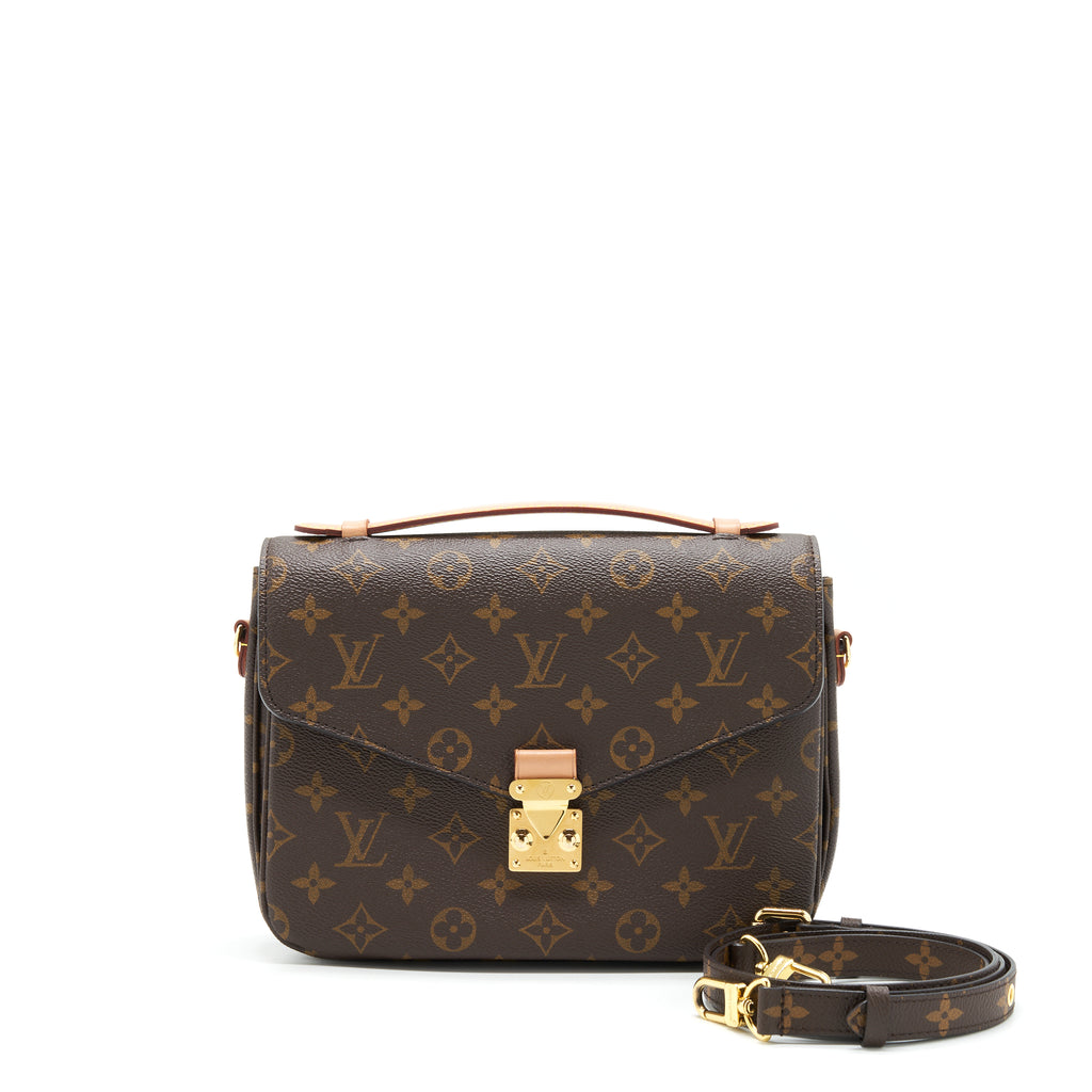 Louis Vuitton Pochette Metis Shoulder Bag Beige Leather for sale online