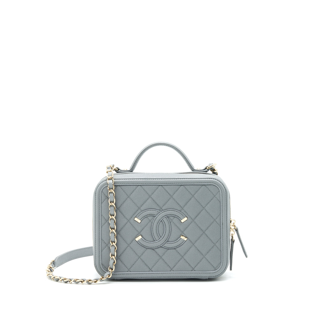 Chanel cc filigree vanity case hot sale