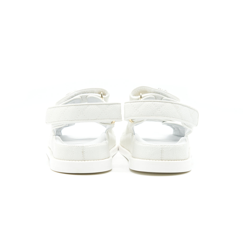 Chanel white dad discount sandals