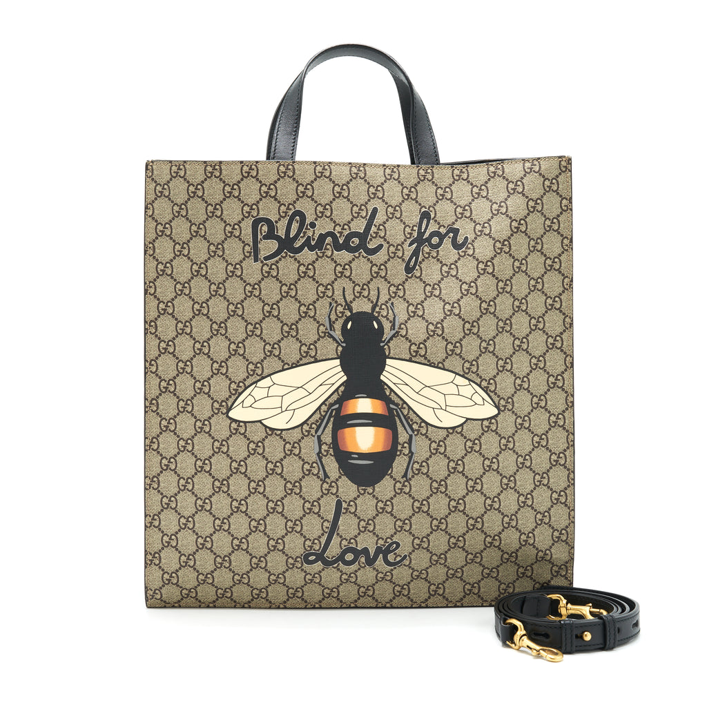 Gucci supreme bees tote best sale