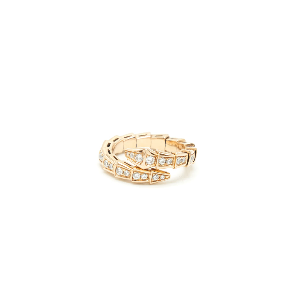 White gold Serpenti Viper Ring with 0.59 ct Diamonds