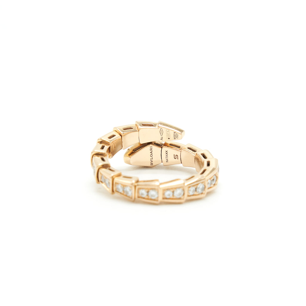 White gold Serpenti Viper Ring with 0.59 ct Diamonds