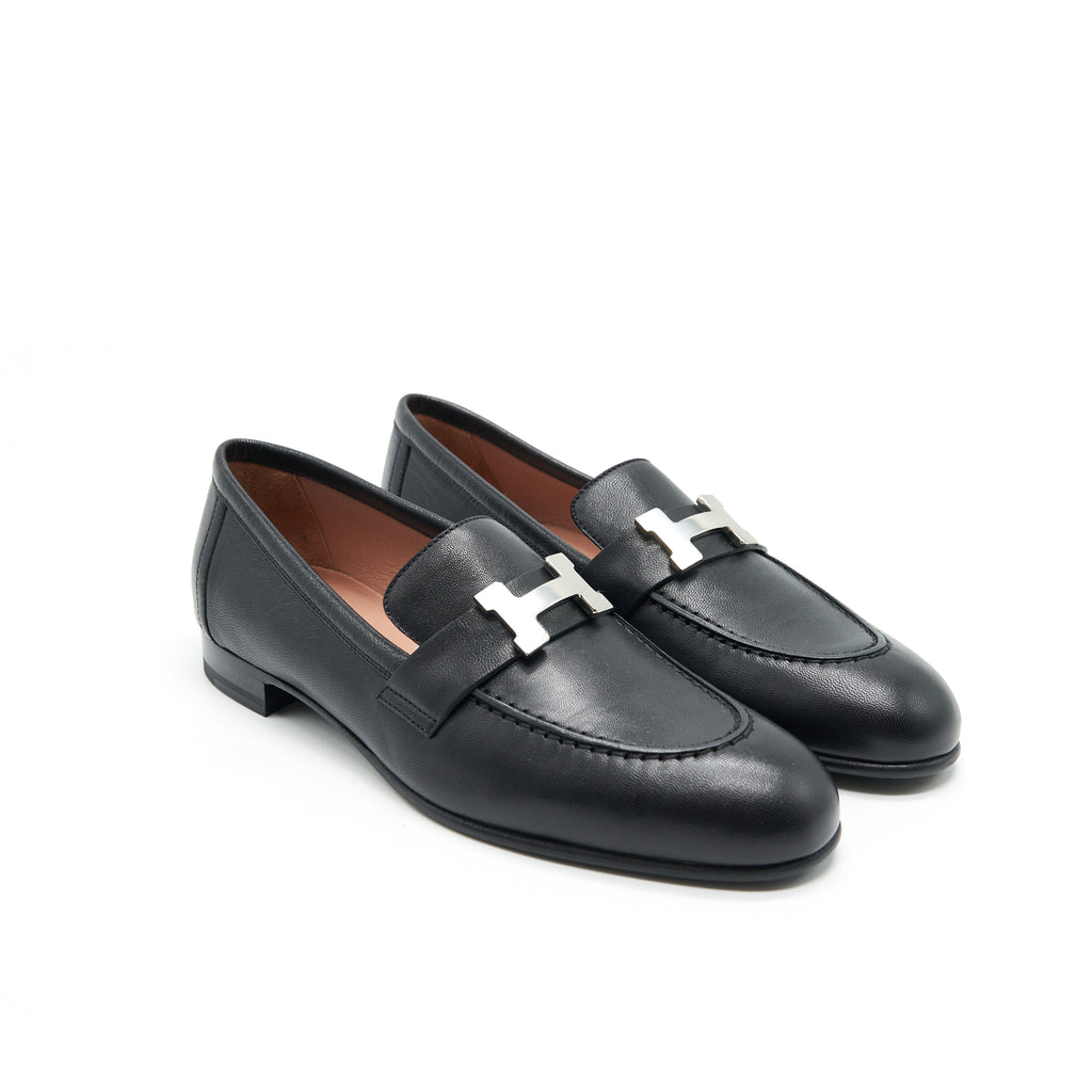 Hermes Size 36 Paris Loafer Black SHW