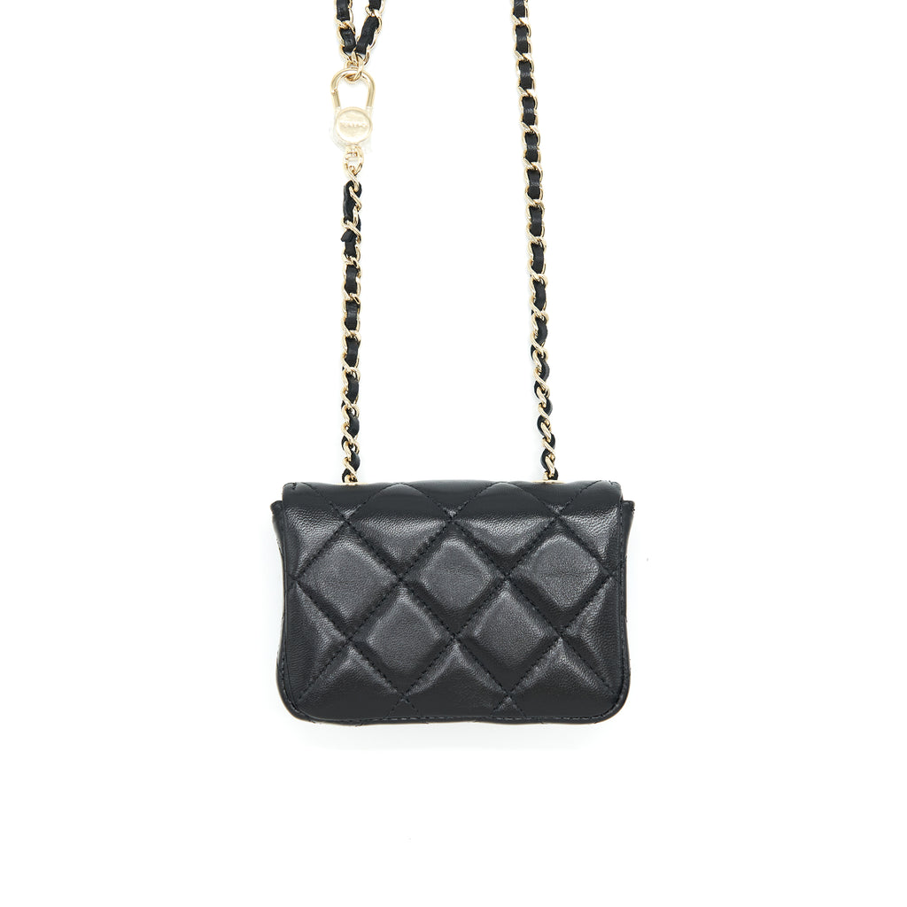 Chanel mini bag discount belt