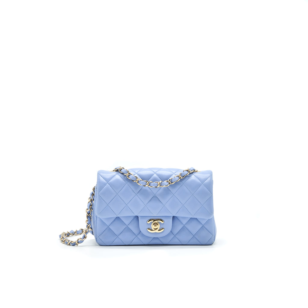 Chanel mini sales flap blue