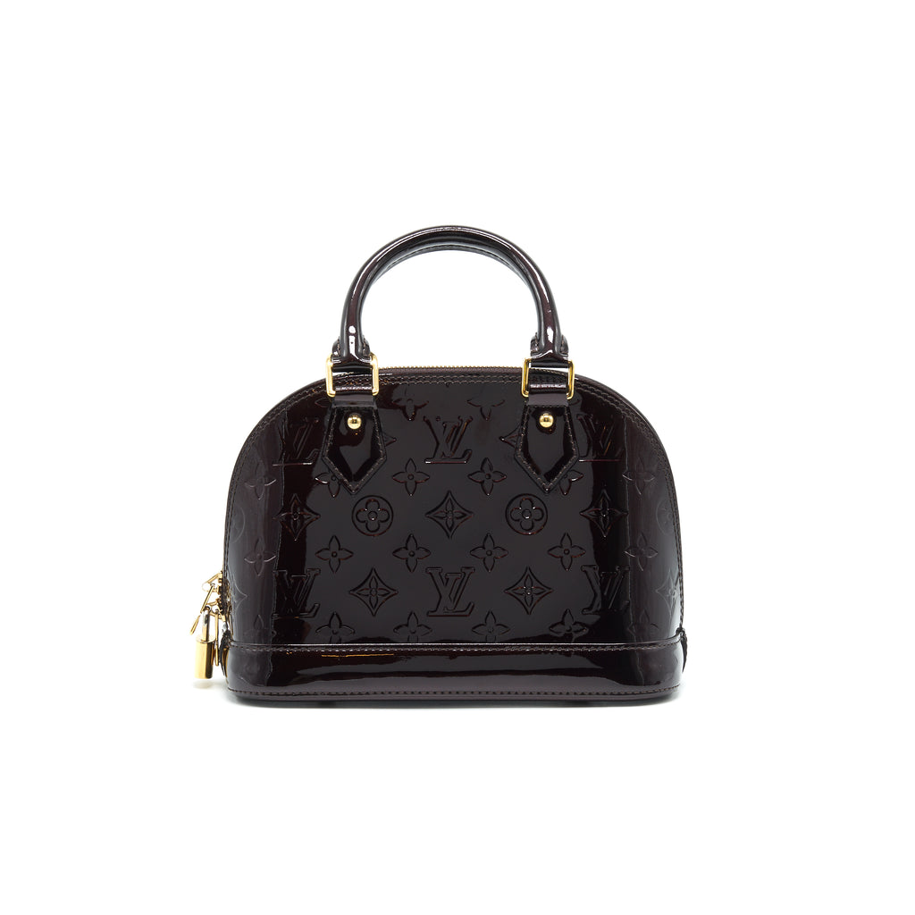 LOUIS VUITTON Alma BB Monogram Vernis Leather Amarante