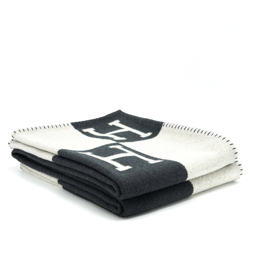 Black and hotsell white hermes blanket