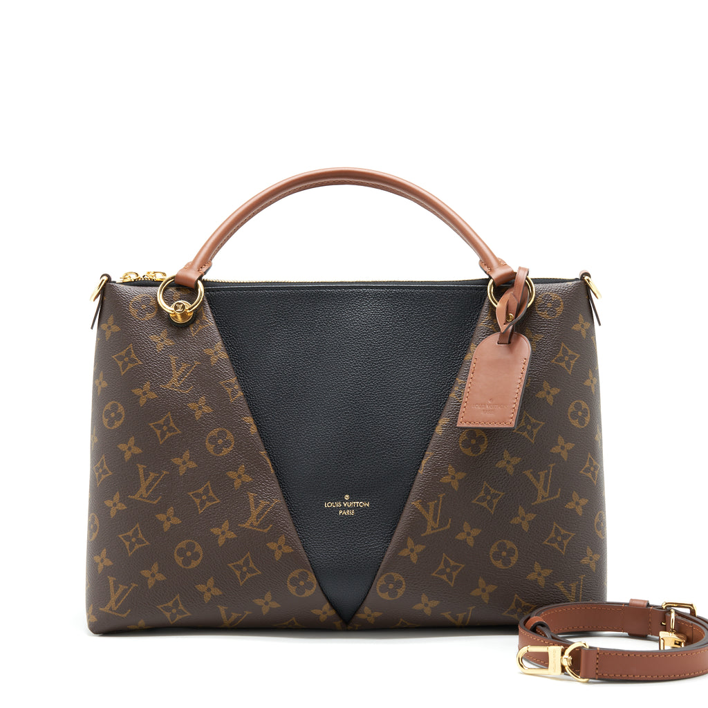 Louis Vuitton V Tote Bag Medium Black GHW
