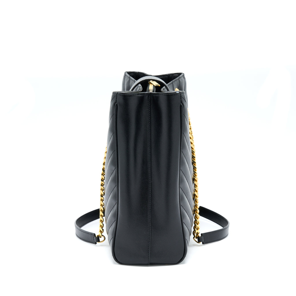 Ysl black hot sale chevron bag