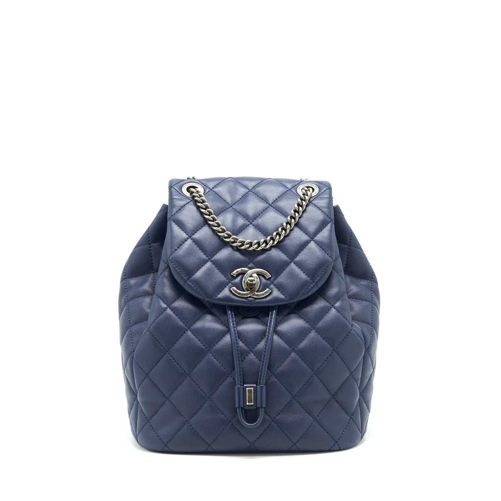 Chanel discount blue backpack