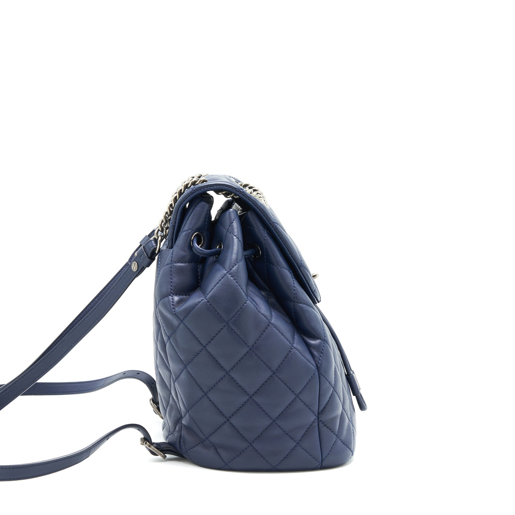 Chanel discount backpack blue