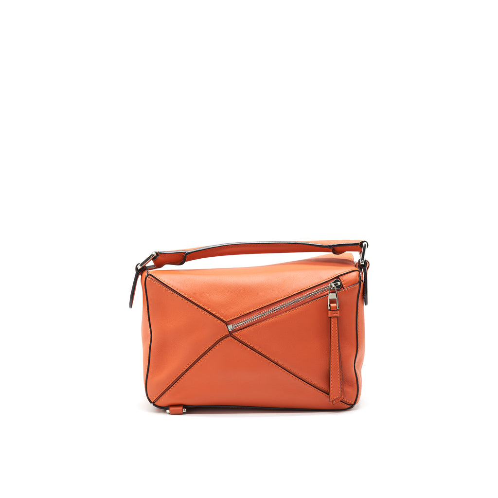 LOEWE SMALL PUZZLE BAG IN ORANGE