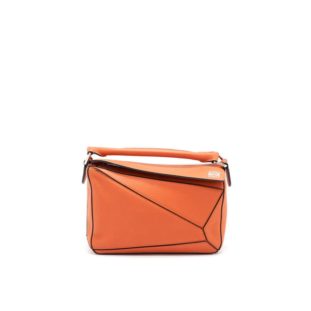 LOEWE SMALL PUZZLE BAG IN ORANGE