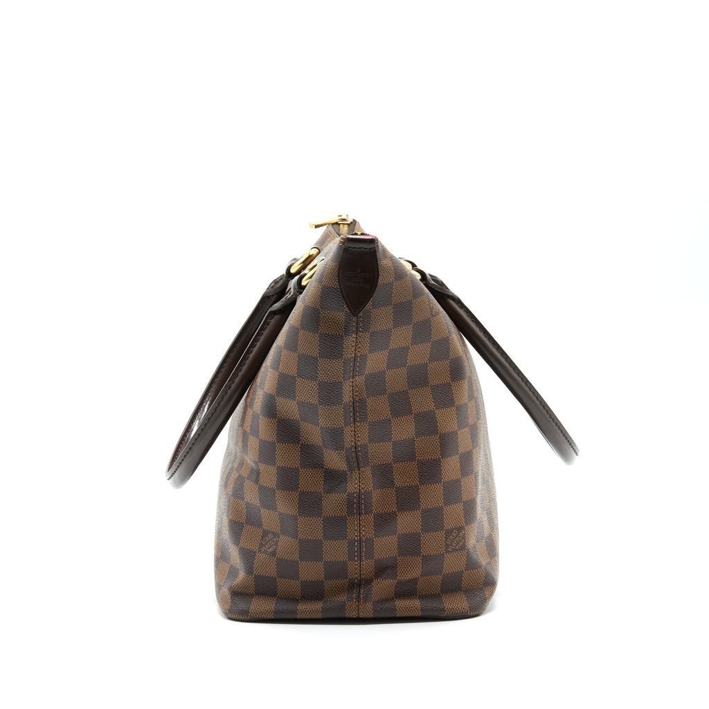 Louis Vuitton Damier Ebene Coated Canvas Siena MM Gold Hardware