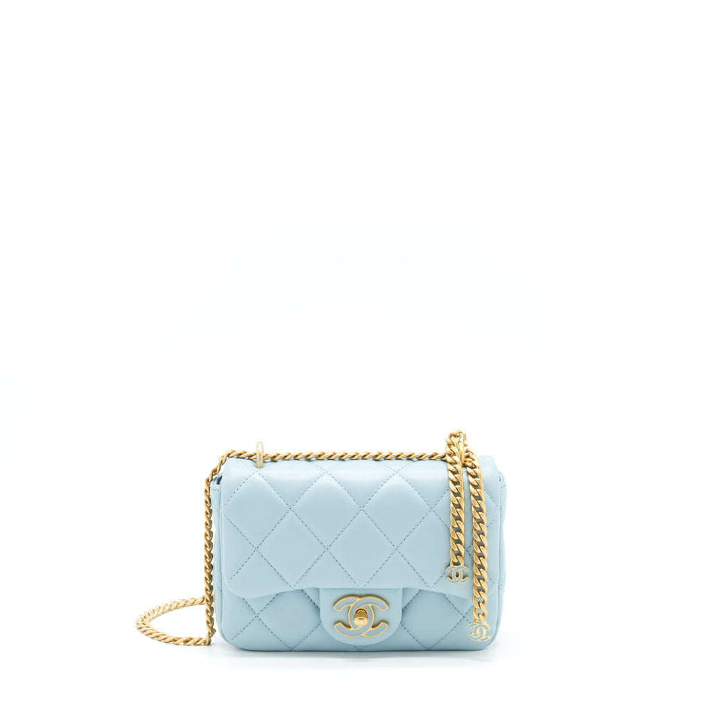 Chanel mini sales square blue