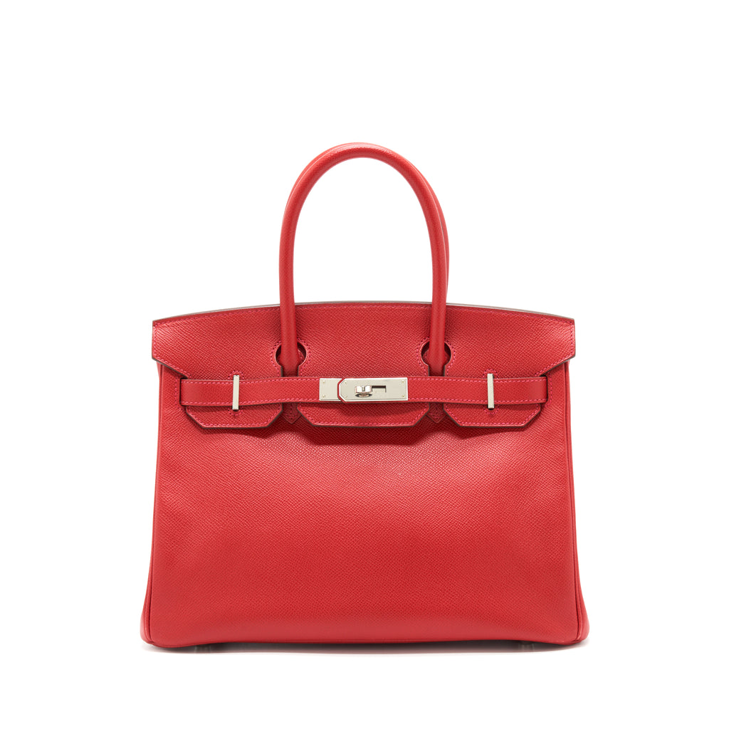 Hermes Kelly Pochette Epsom Q5 Rouge Casaque SHW Stamp X