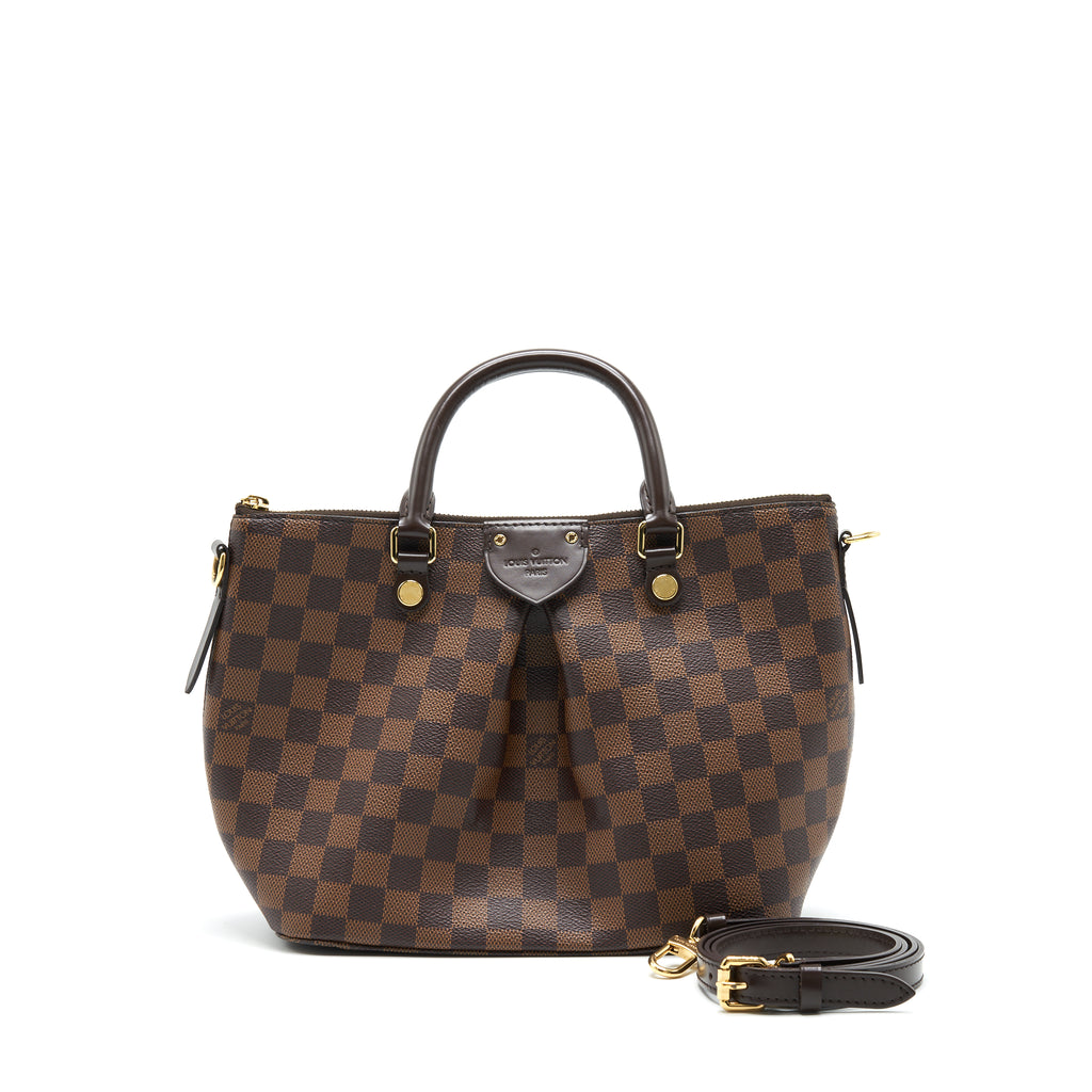 LOUIS VUITTON Siena PM Damier Ebene Shoulder Bag Brown