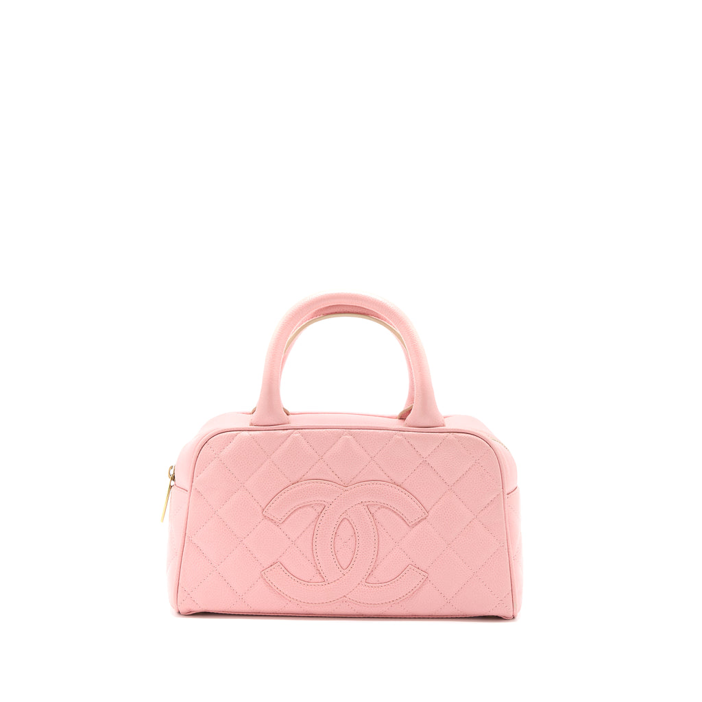 Chanel Caviar Quilted French New Wave Round Mini Pouch