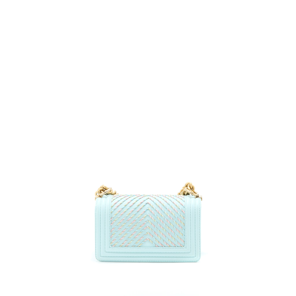 Light blue discount chanel boy bag